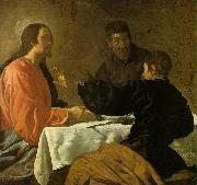 VELAZQUEZ, Diego Rodriguez de Silva y The Supper at Emmaus sg oil on canvas